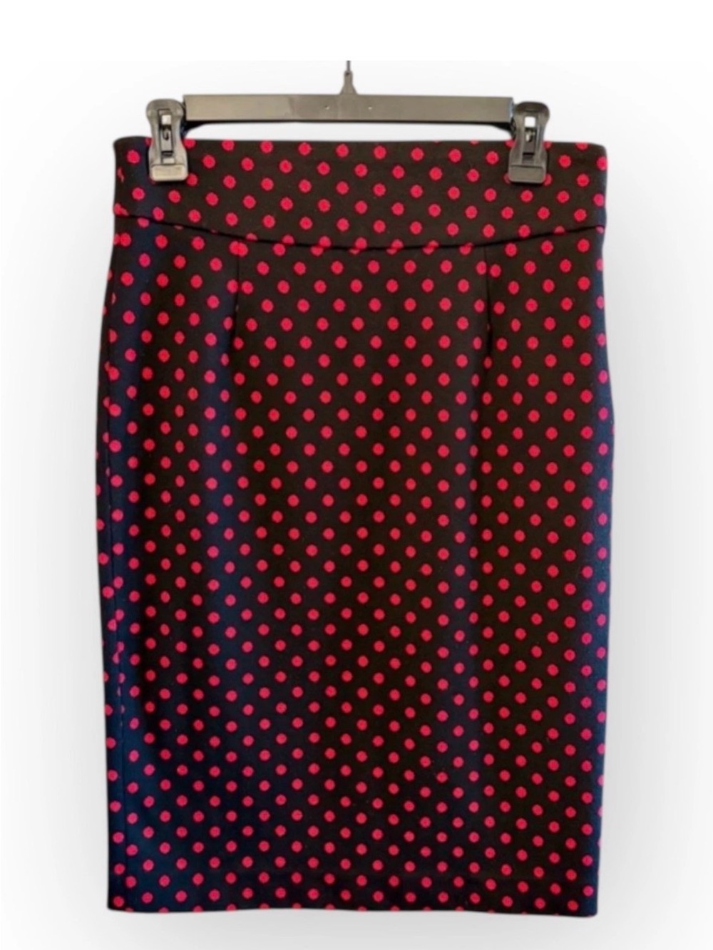 Grace Red & Black Polka Dot Pencil Skirt - Size 6
